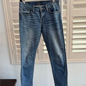 Lucky Brand Blue Skinny Jeans with Faded Details